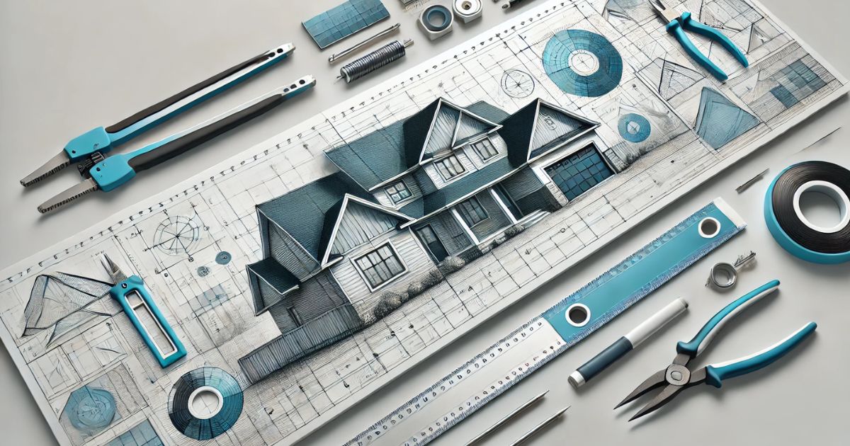 A professional blueprint image with a focus on how to figure out square footage